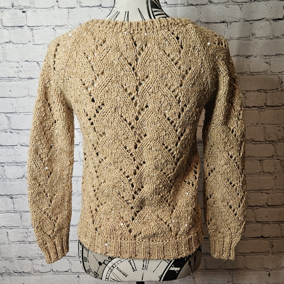 ⭐️ Ermanno Scervino sequin shimmer sweater size 38 US small - Picture 3 of 10